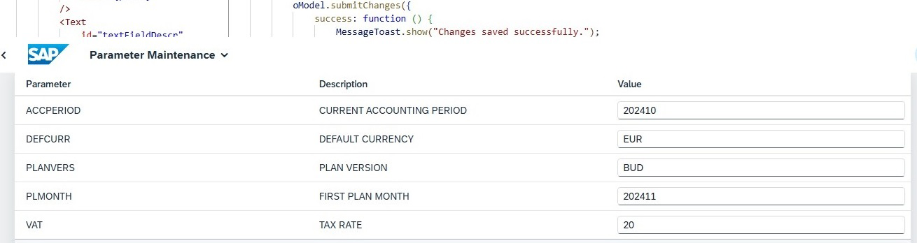 Fiori Development – Table maintenance with SAPUI5 application