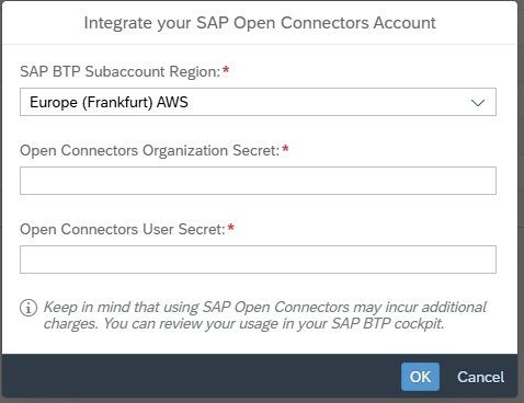 Screenshot open connectors account