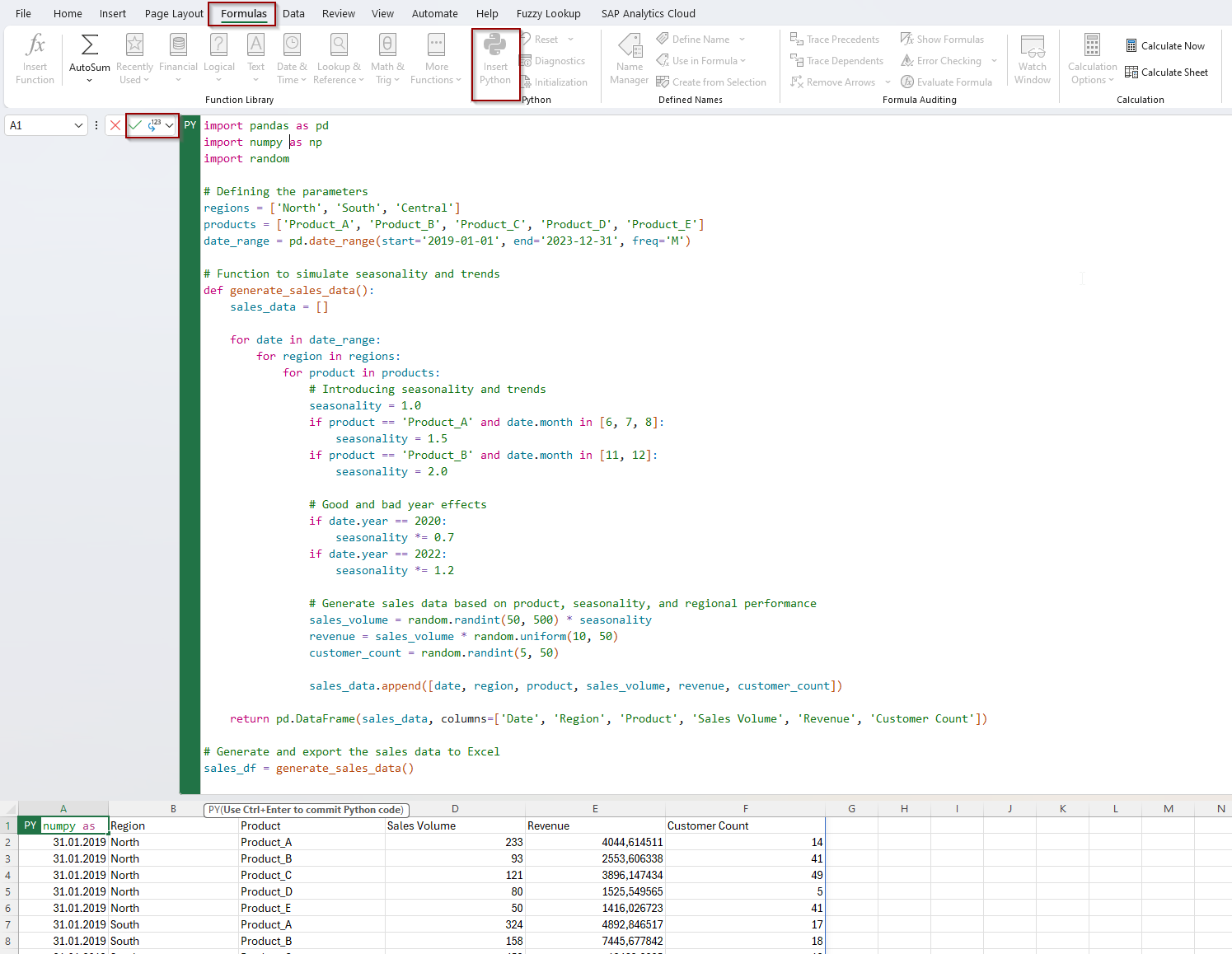 Generating and Importing Synthetic Sales Data Using ChatGPT, Python and Excel: A Step-by-Step Guide 